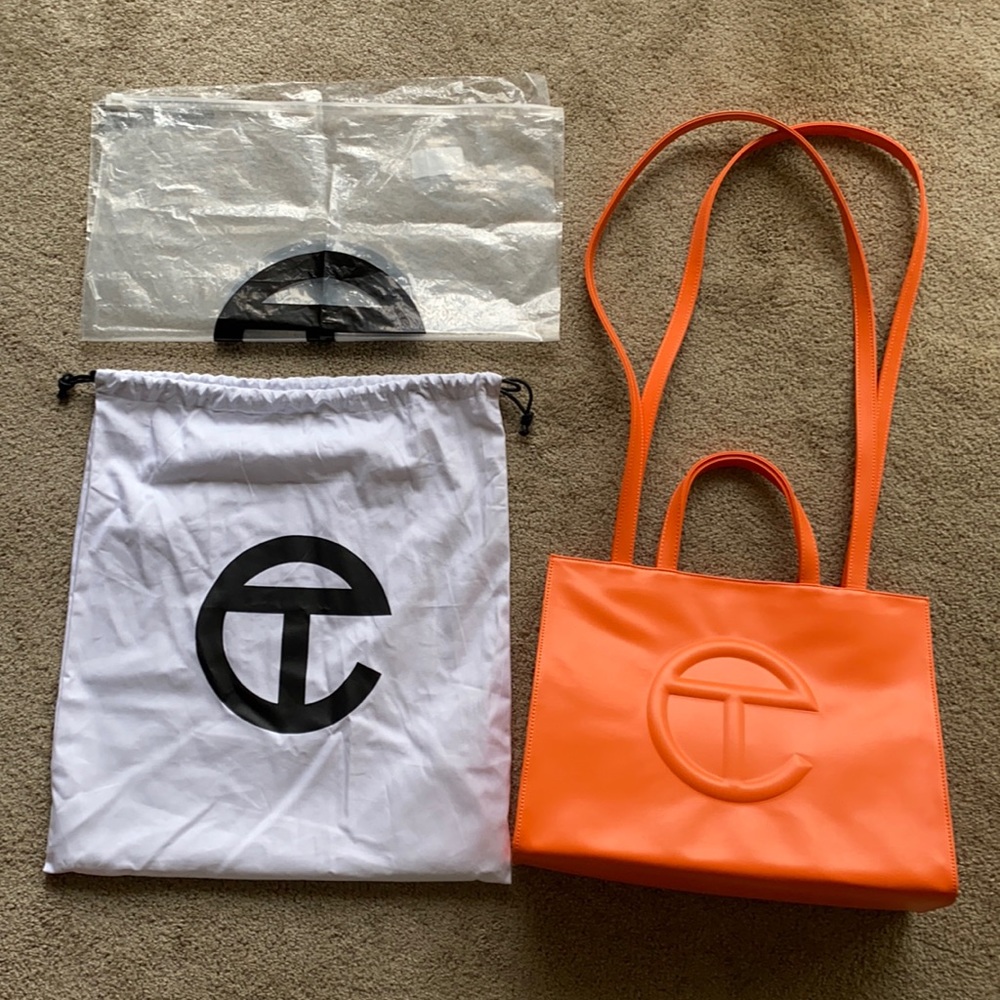 Orange Medium Telfar Shopping Bag